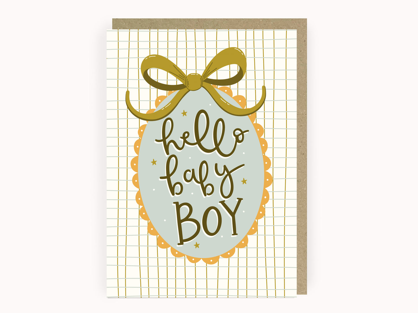 Hello Baby Boy Congratulations Card