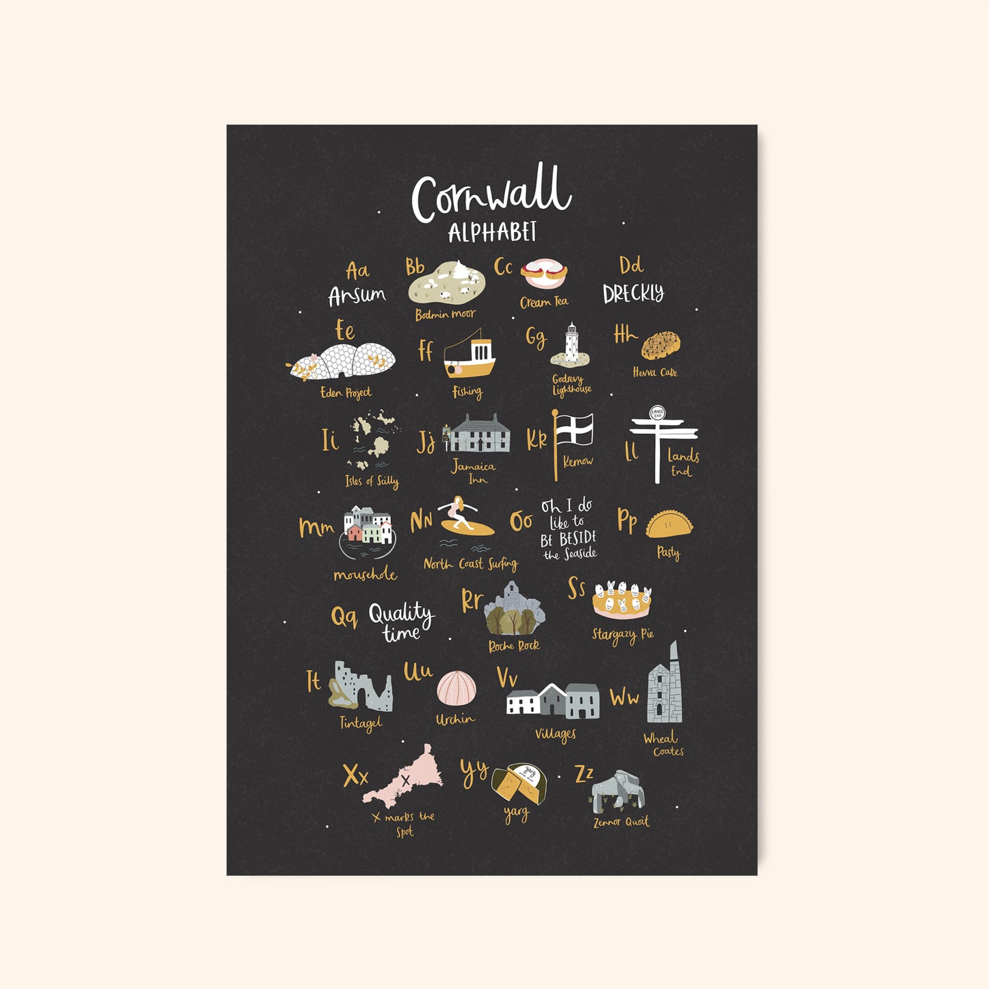 Cornwall Alphabet Print