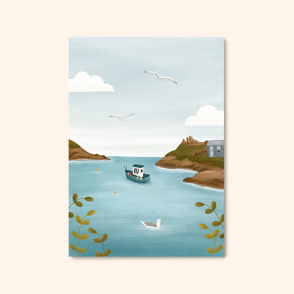 Polperro Illustrated Print