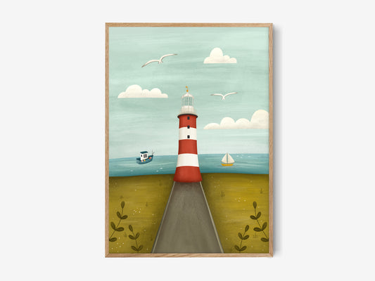 Smeaton's Tower Illustrated Print