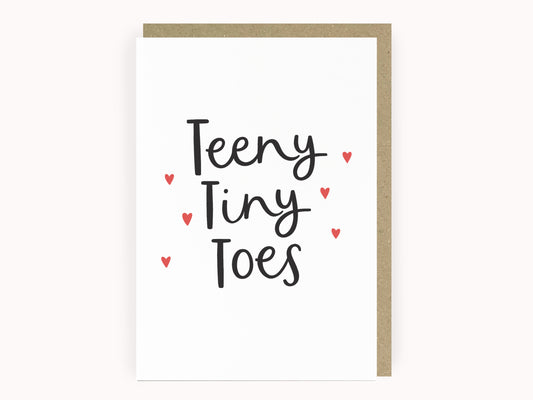 Teeny tiny toes new baby card by Abbie Imagine